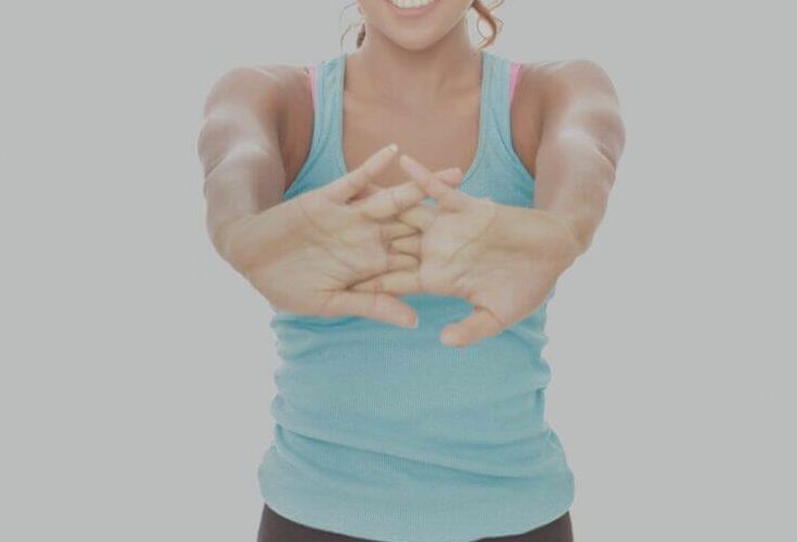 finger interlace stretch exercise