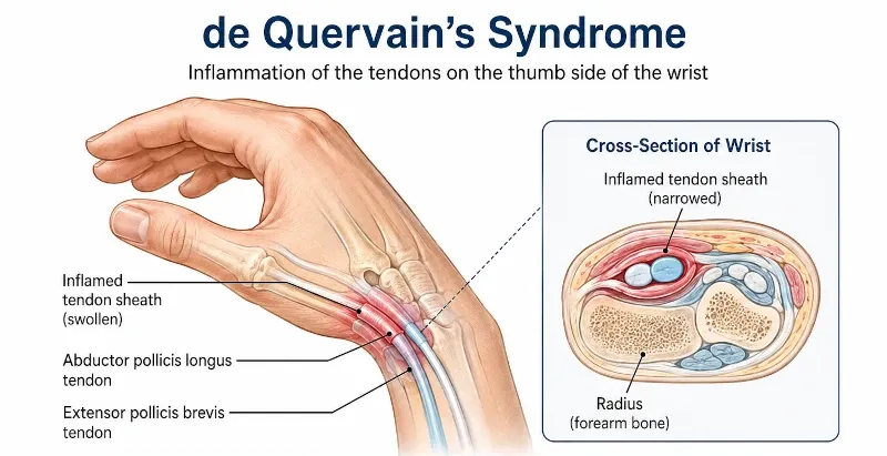 illustration of de Quervain's syndrome