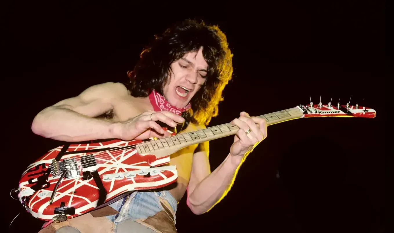 Eddie Van Halen playing guitar