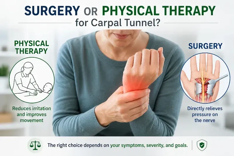 Infographic: surgery or PT for carpal tunnel?
