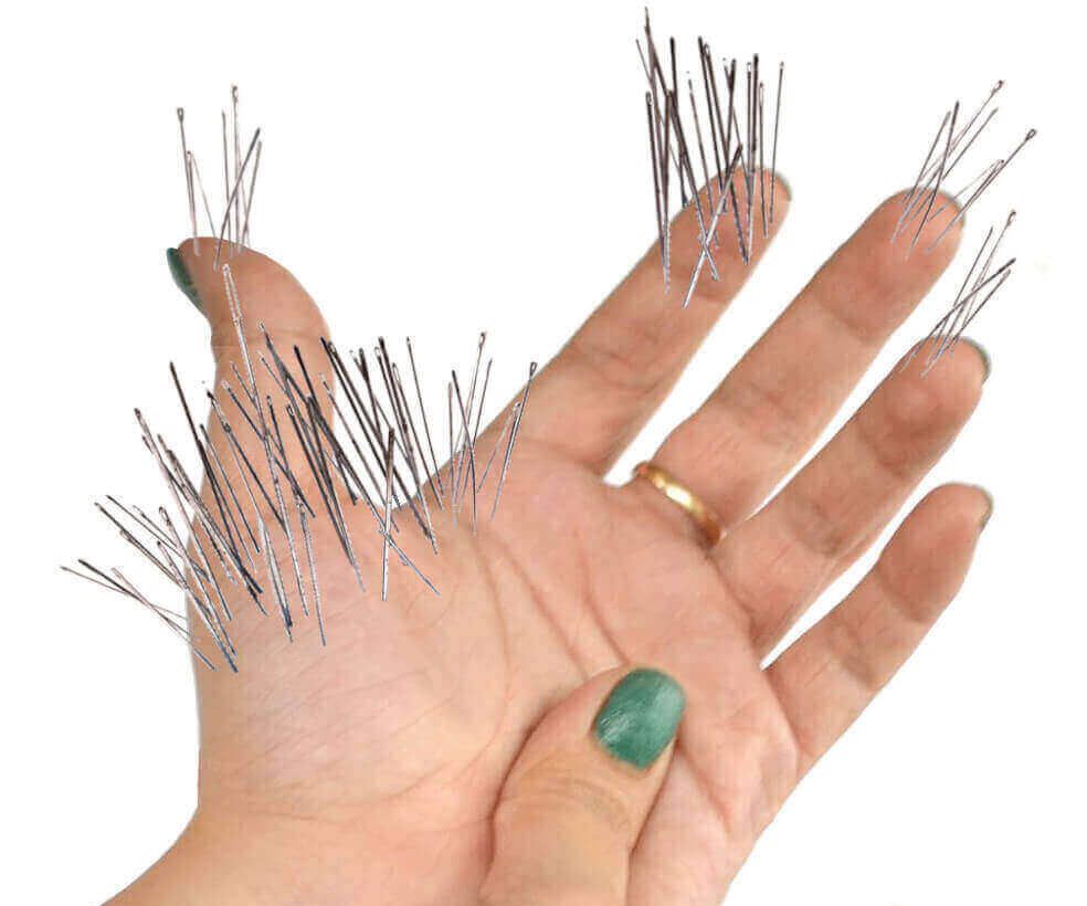 pins & needles feeling in a hand