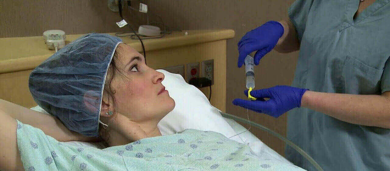 woman awaiting sugery