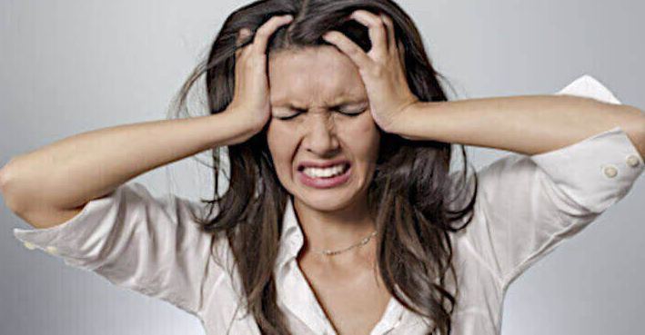 stress and anxiety in a young woman
