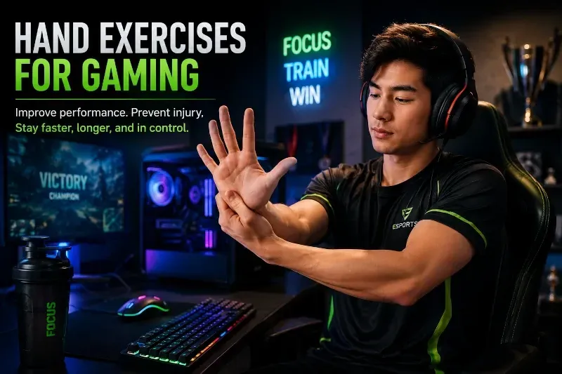 hand stretching during gaming