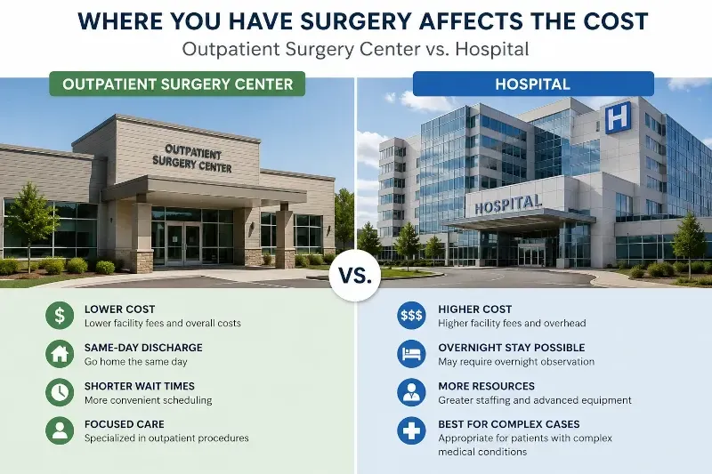 surgicenter vs hospital