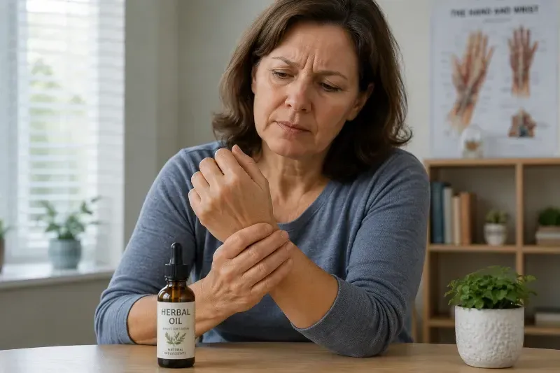 woman with a painful hand