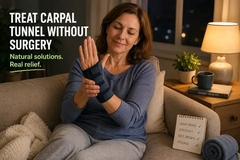 woman with a wrist brace