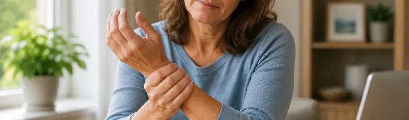 rubbing an aching wrist