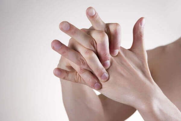 interlaced fingers