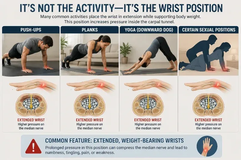 stressful positions for the wrist