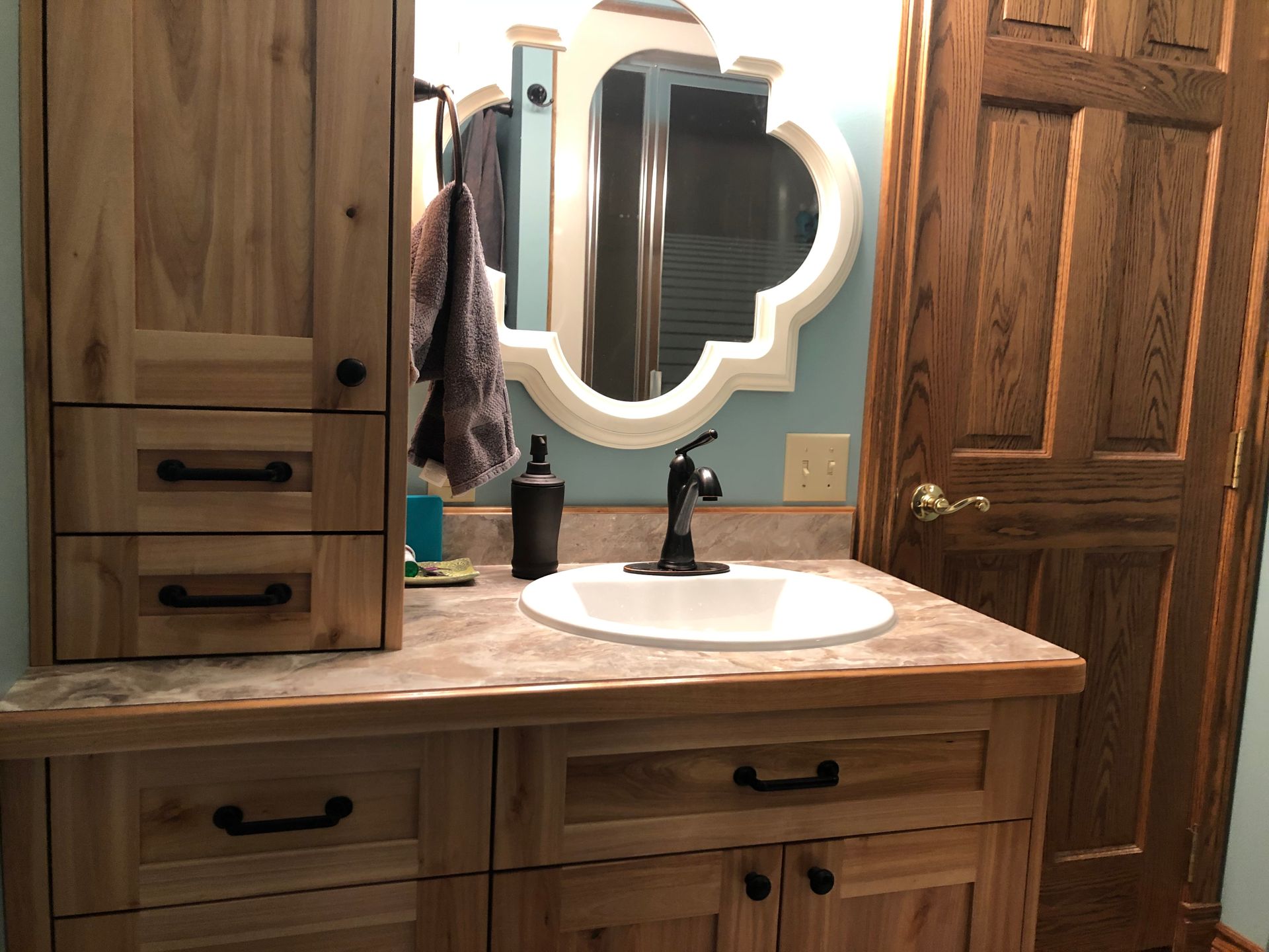 Green Custom Bathroom Vanity, Libby, MT