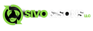 Sivo Sons LLC logo with green circular leaf icon and black/green text on white background