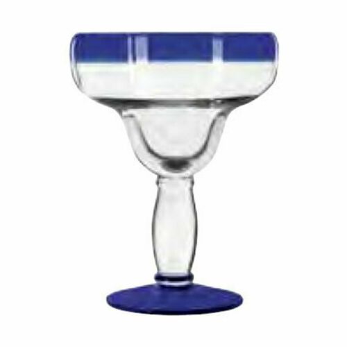 Margarita Glasses Blue Rim & Foot