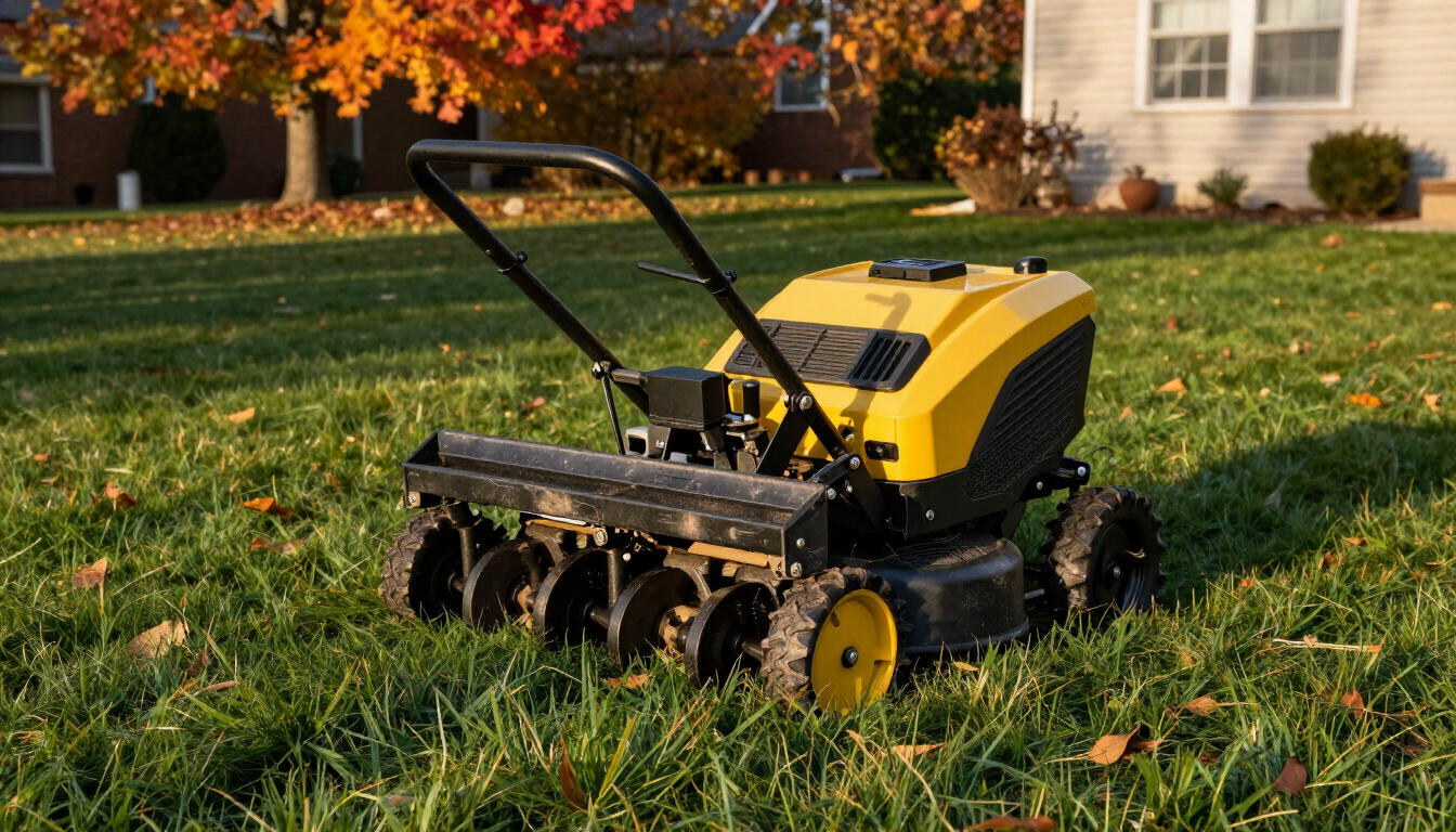 Professional lawn aeration service
