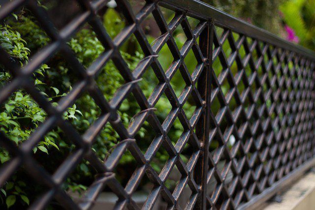 black metal fence