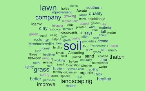 words about lawn company and soil
