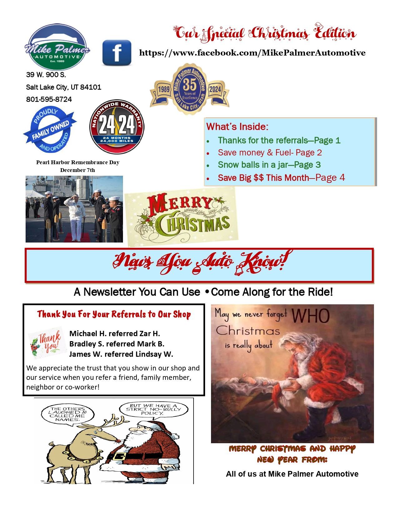 December 2025 Newsletter | Mike Palmer Automotive