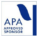 APA Approved Sponsor logo with blue text and emblem on white background