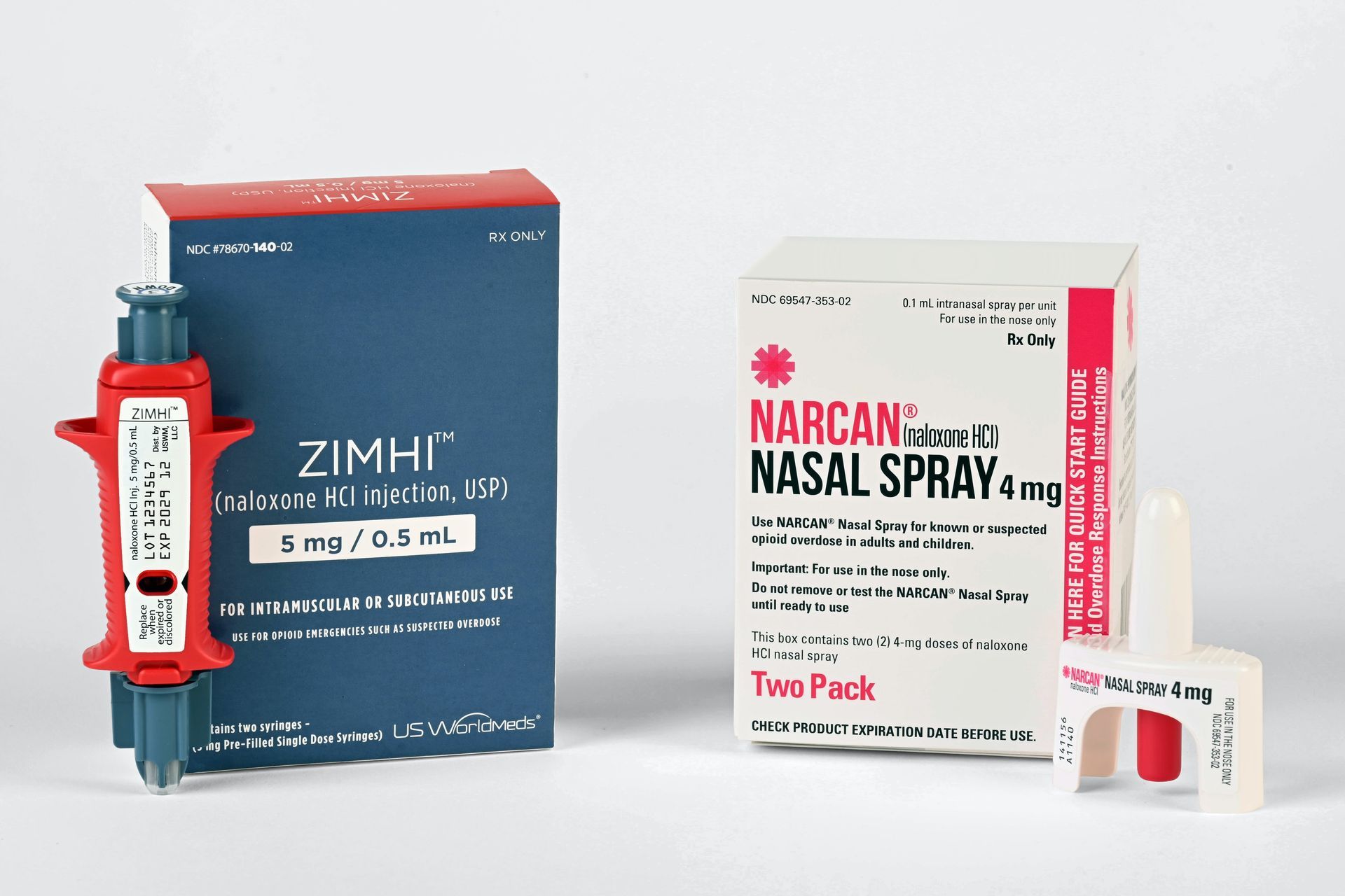 Two boxes of Narcan/Naxolone Nasal Spray