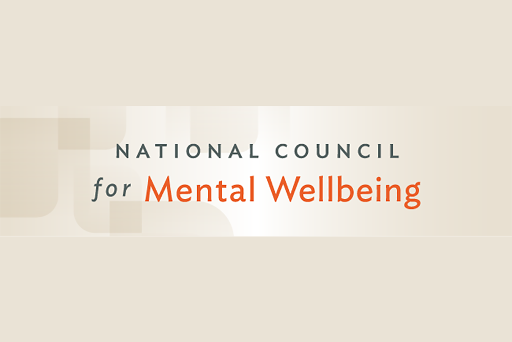 National Council for Mental Wellbeing logo on a beige background