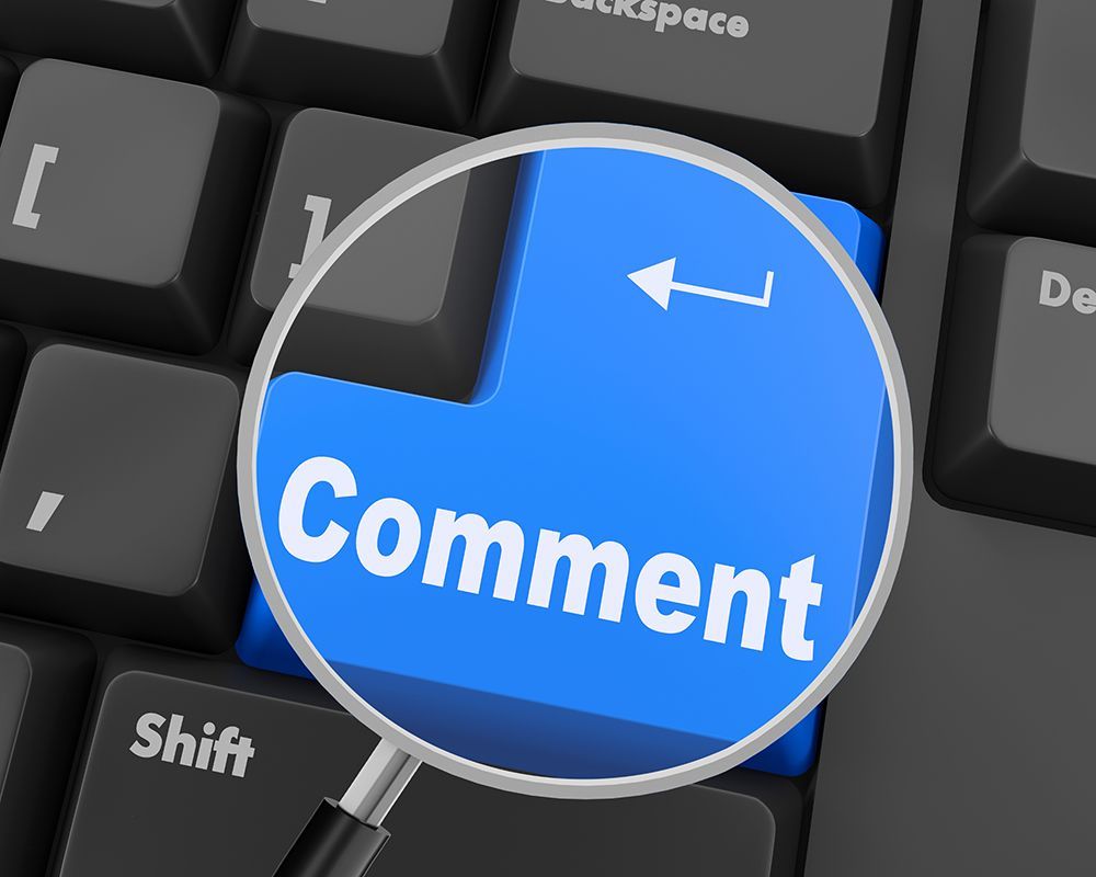 Blue Enter key on keyboard with