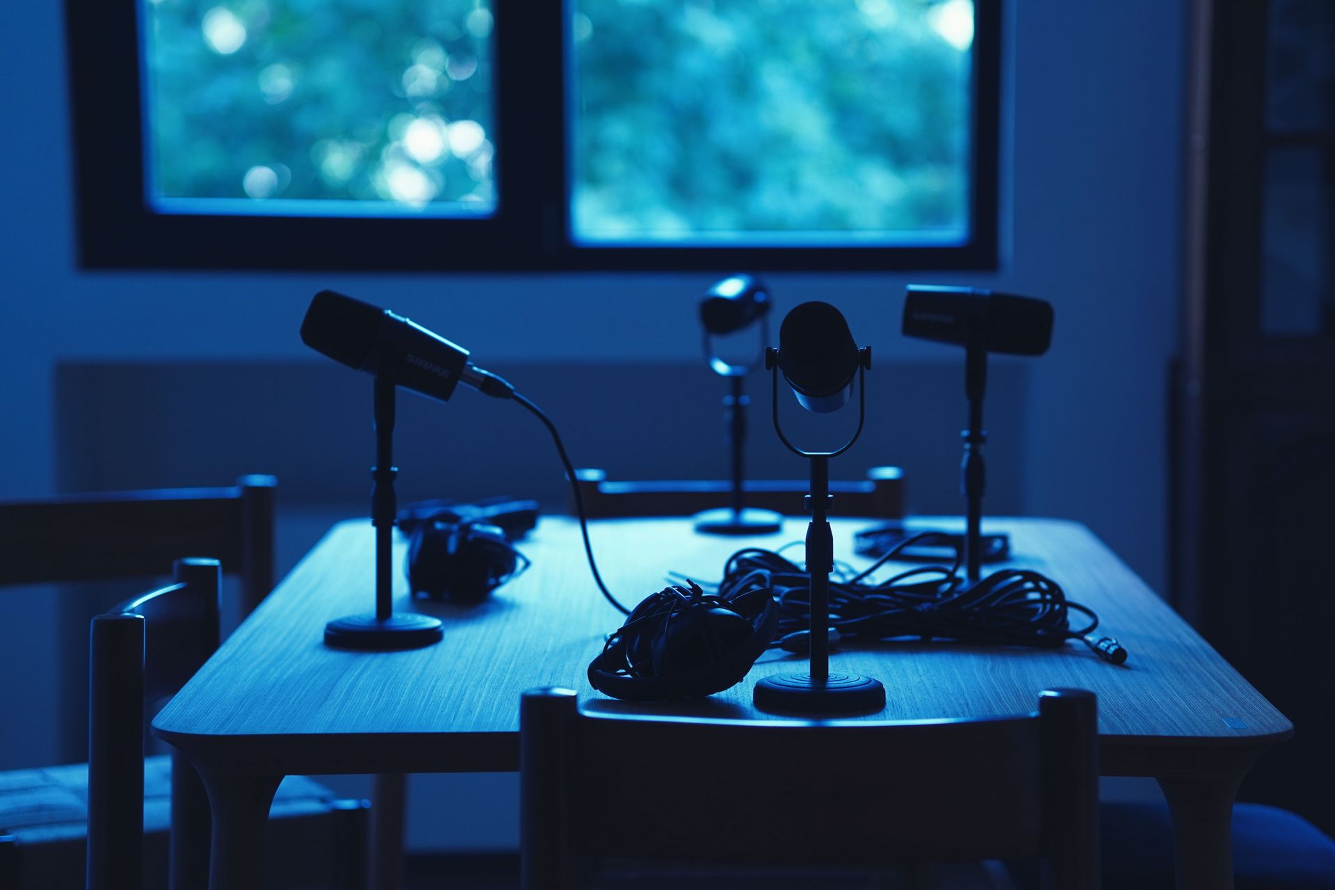 Podcast recording room