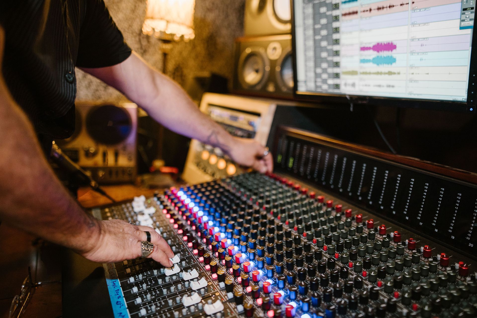 Post-production mix room
