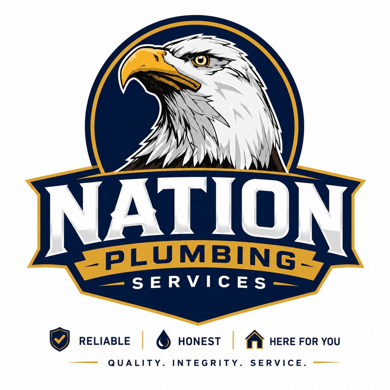 A logo for Rise Plumbing Systems with an eagle on it