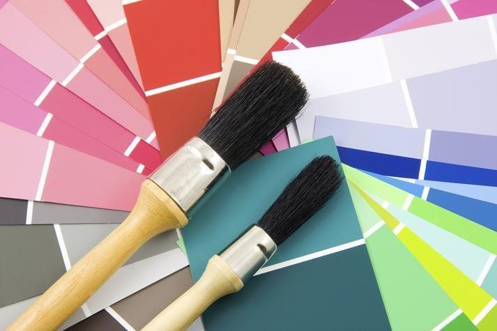 paint color picker and paint brushes