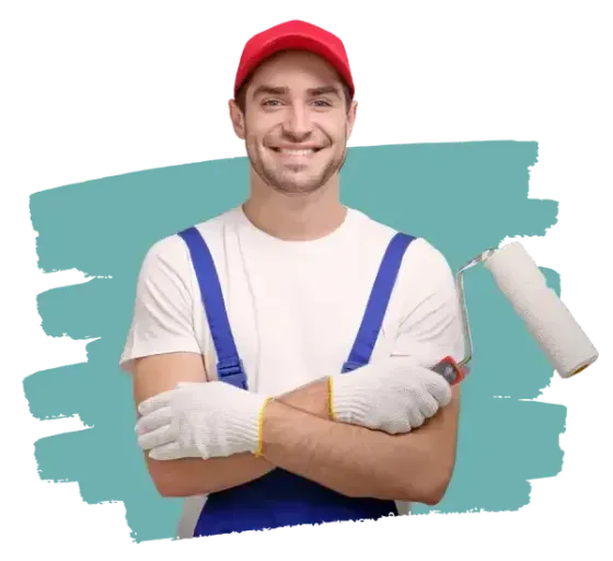 A painting contractor in Honolulu HI is holding a paint roller with his arms crossed.