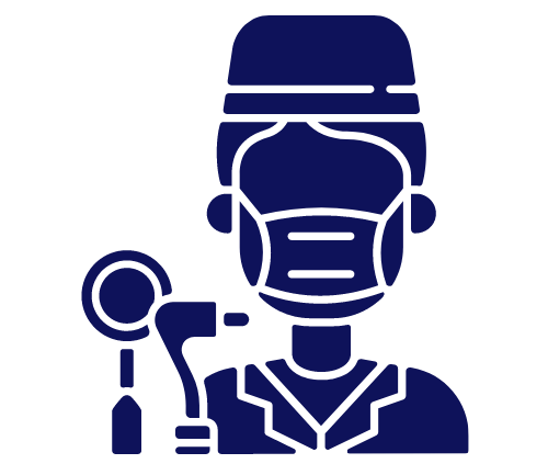 a vector of dentist with professional teeth cleaning tools