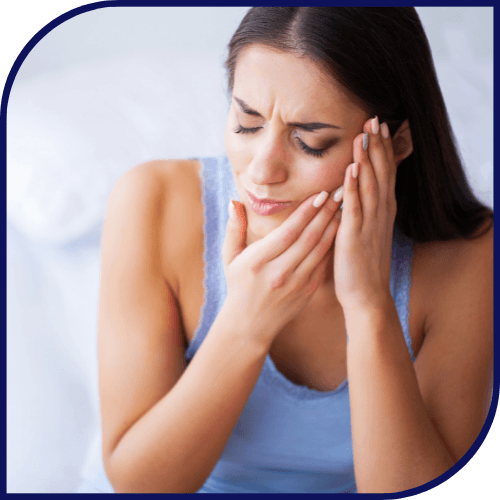 woman experiencing toothache