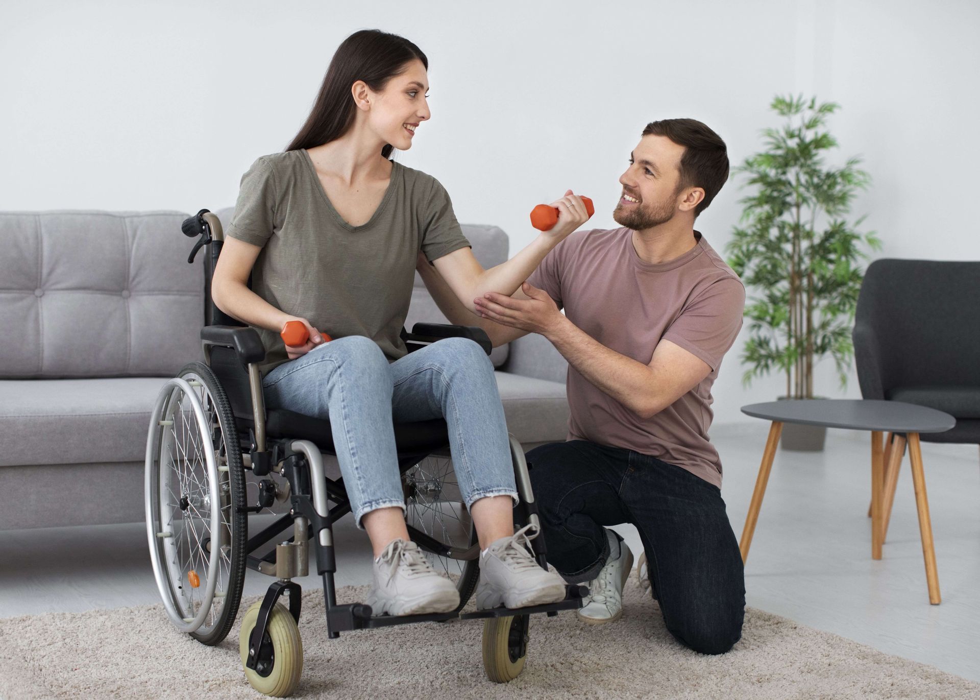 Compassionate nurse providing personalized living care services to an elderly woman at home in Australia