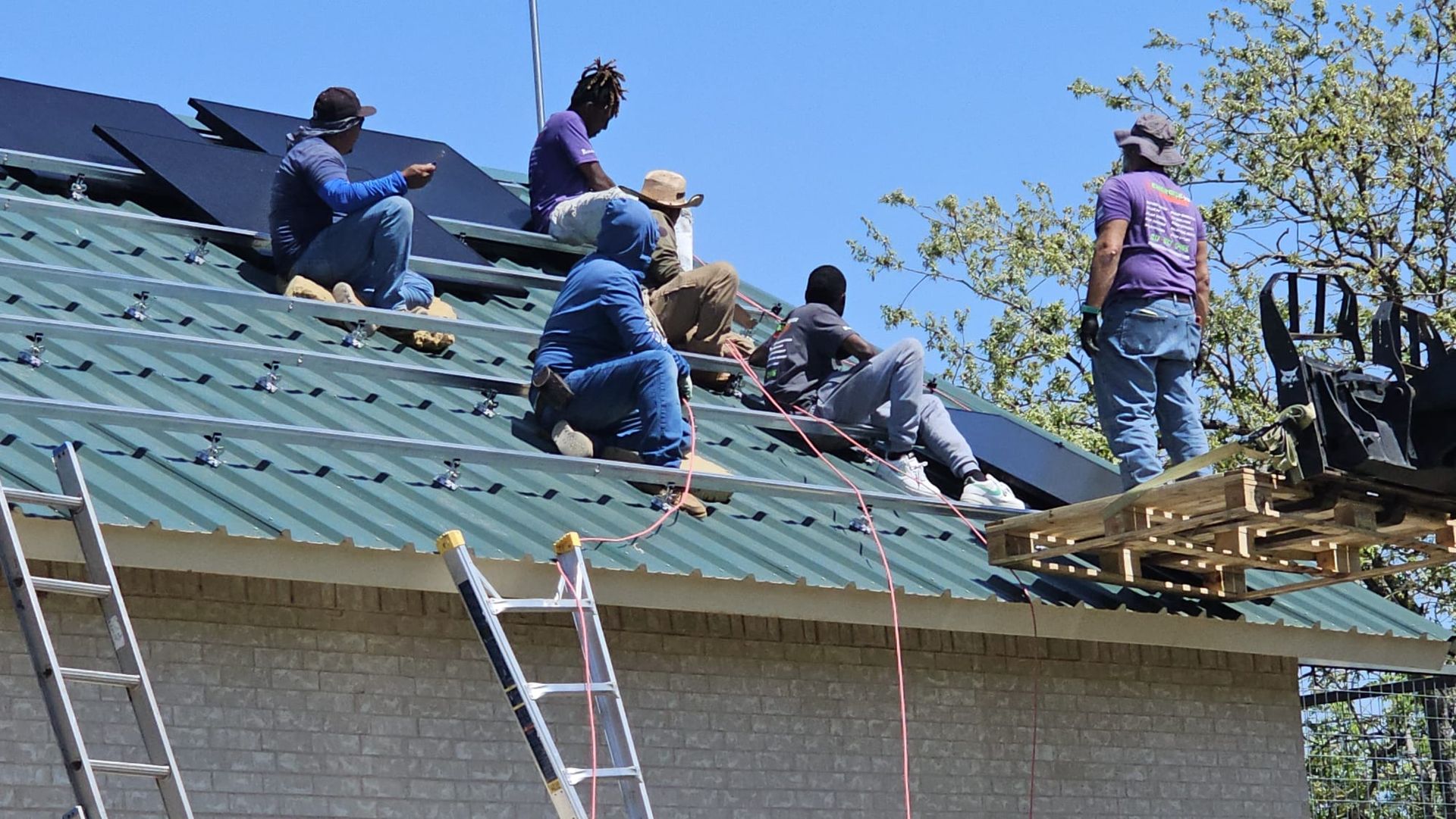 Team on the roof