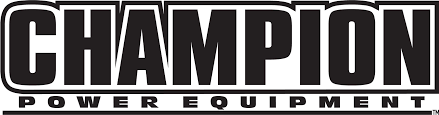 A black and white logo for champion power equipment