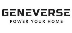 The geneverse logo is black and white and says `` power your home ''.