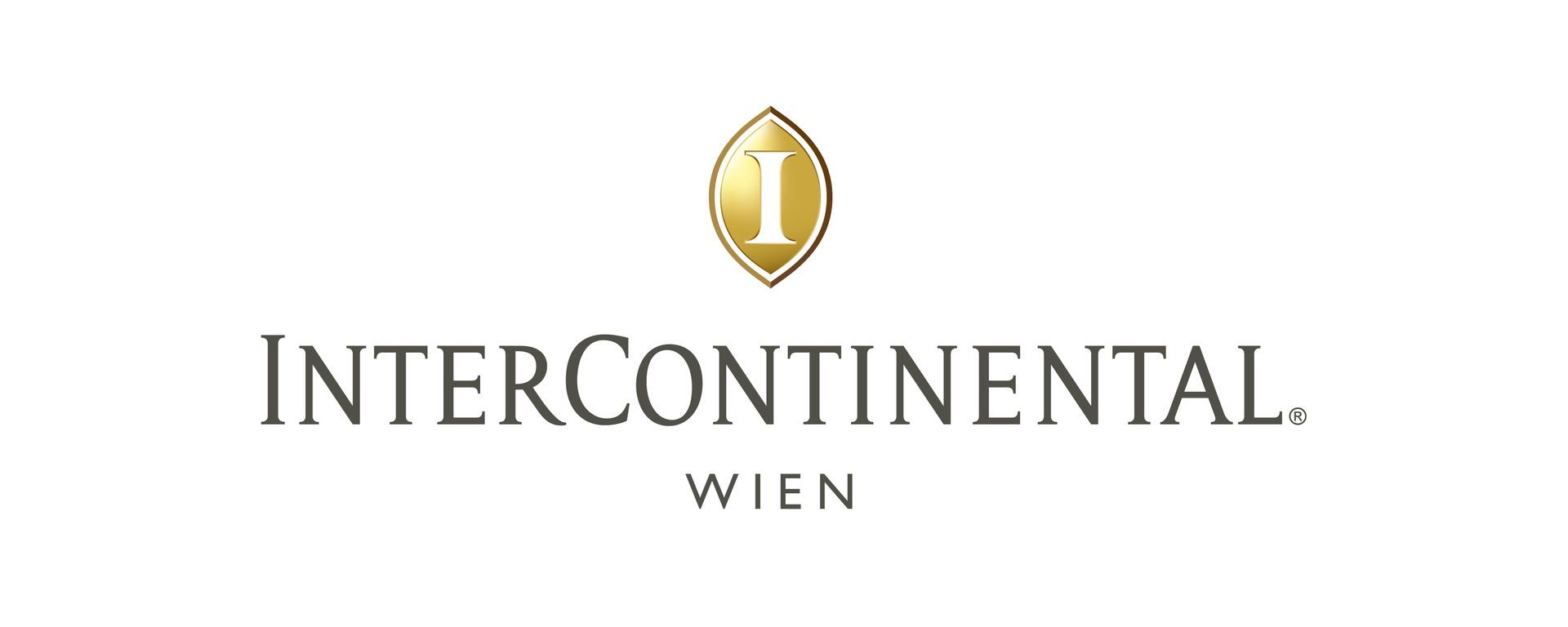 A logo for intercontinental wien is shown on a white background