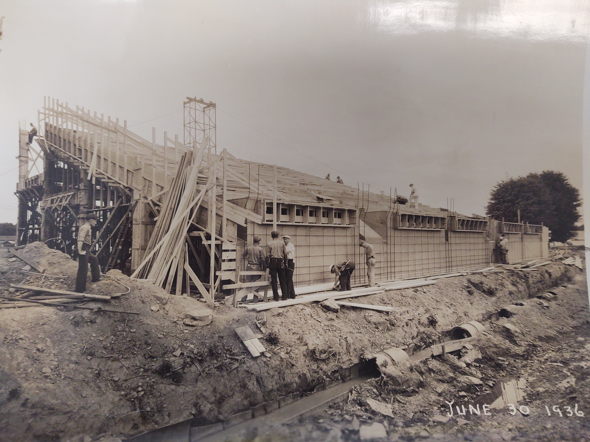 A Black and White Photo of a Building under Construction | Wooster, OH | Bogner Construction Company
