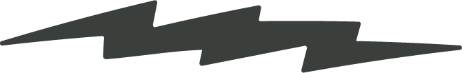 Black jagged zigzag line, like a lightning bolt or sharp waveform, on a white background