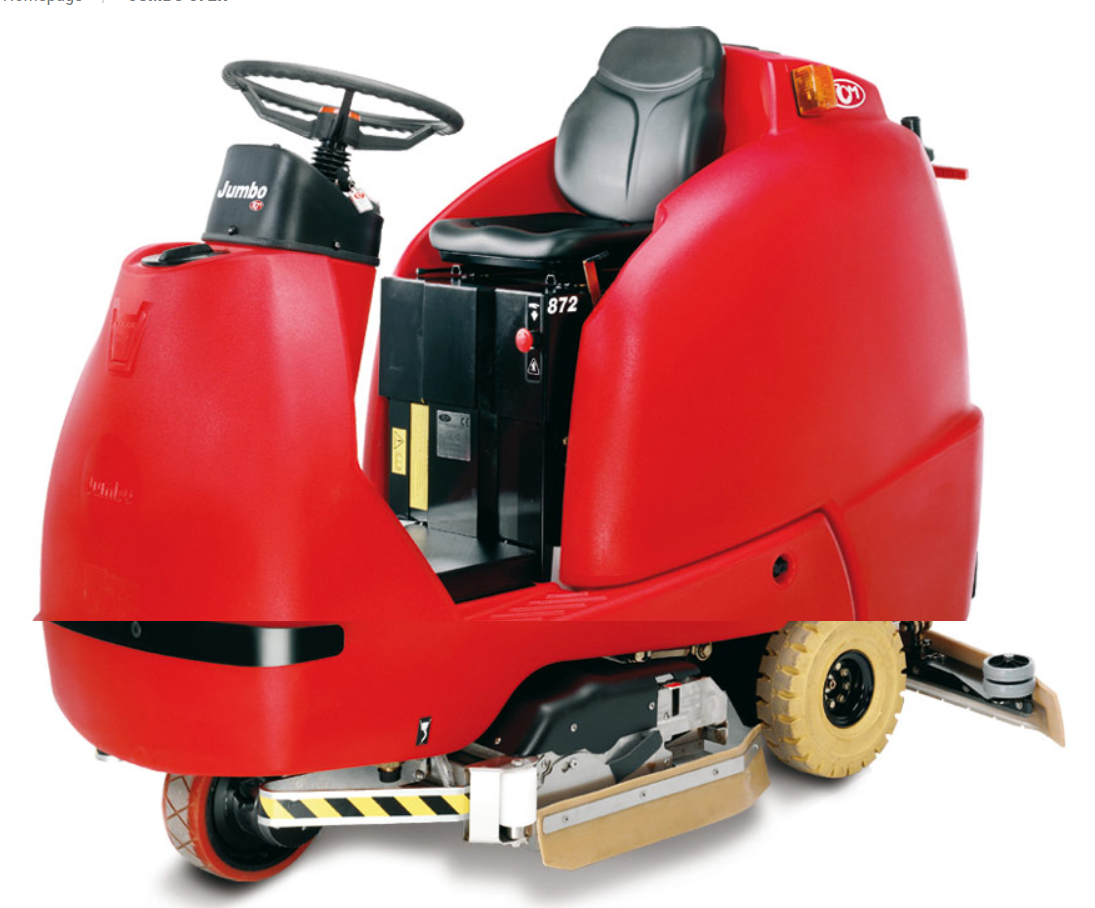 Ride on sweeper scrubber machine