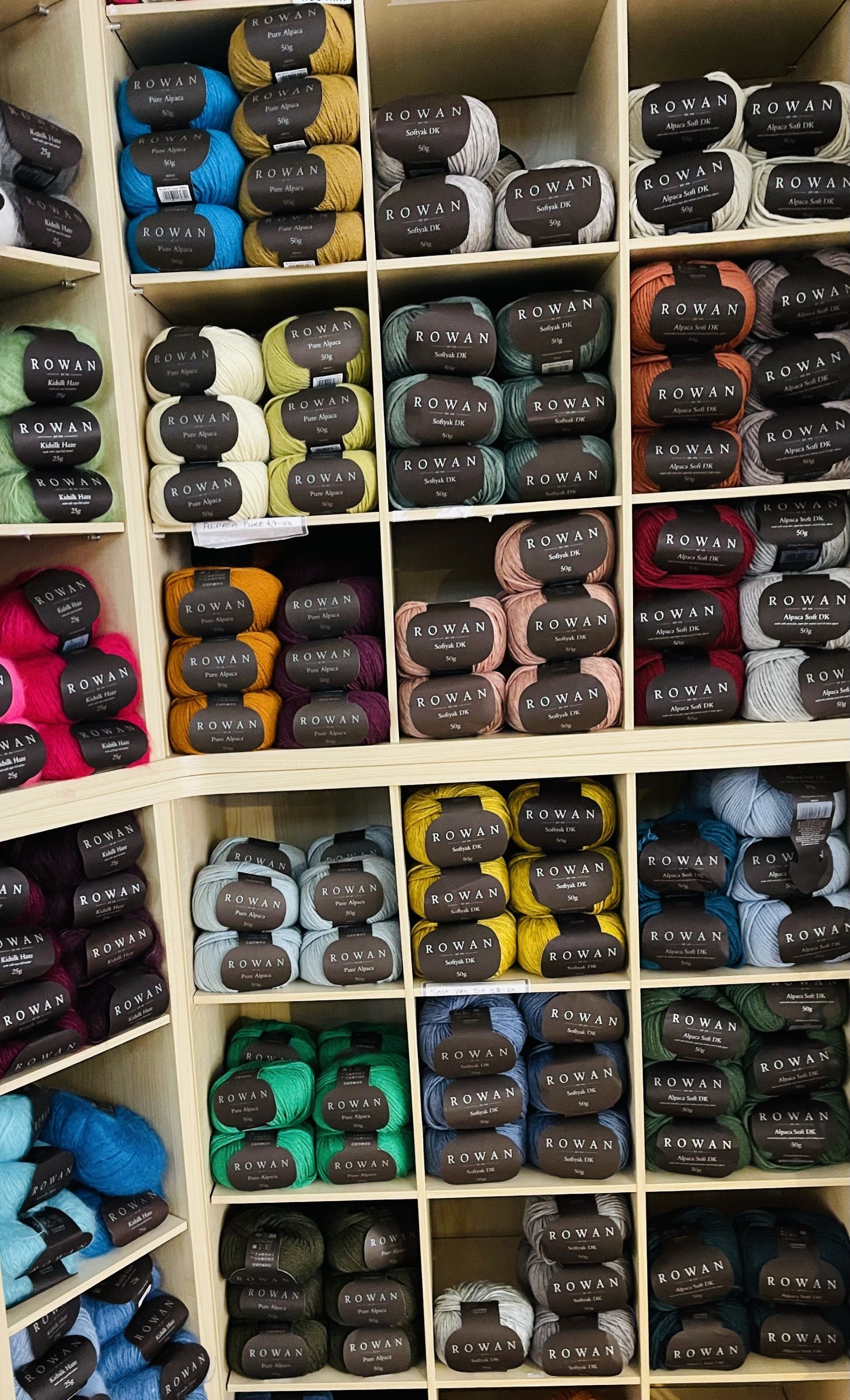 Our gorgeous selection of Rowan Wools and Yarns