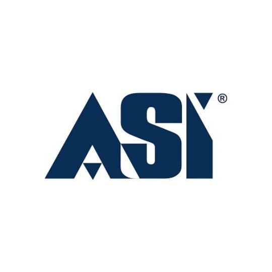 A blue logo for a company called asy on a white background.