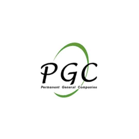 Pgc permanent general companies logo on a white background