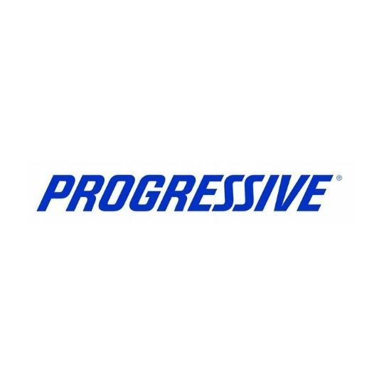 The progressive logo is blue and white on a white background.