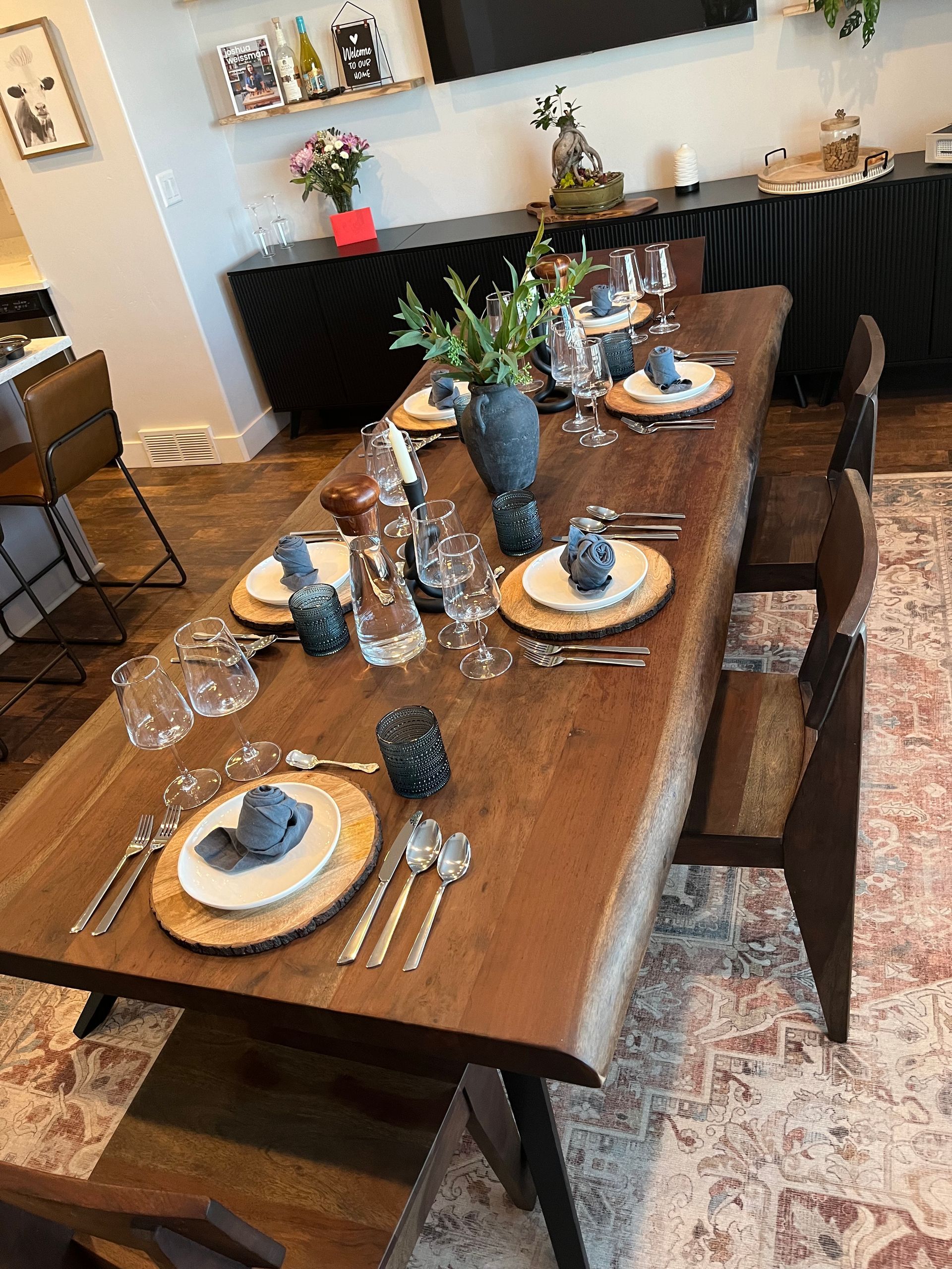 Example of a Table Setting for Private Dining