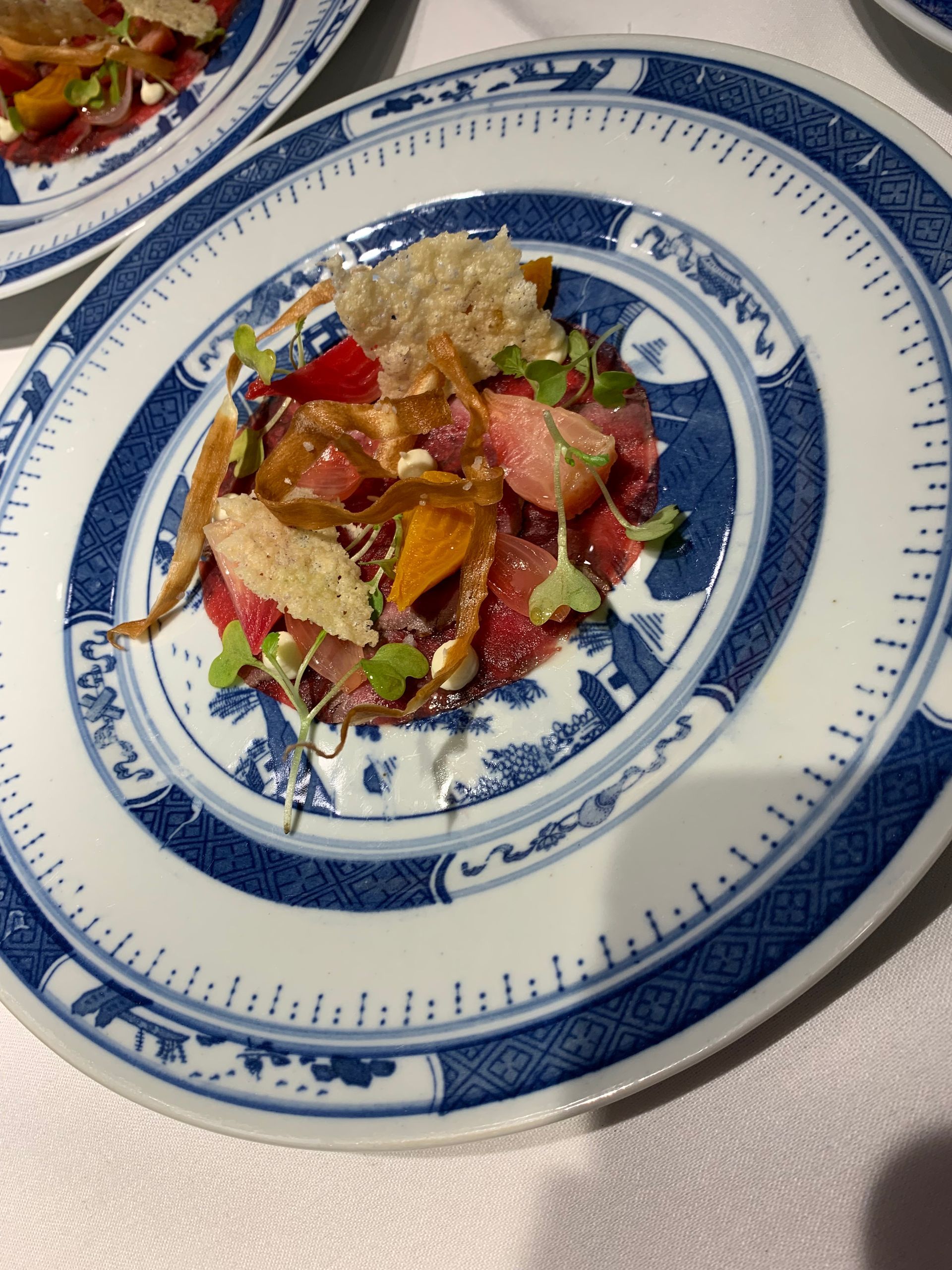 Venison Carpaccio with mixed pickled ingredients