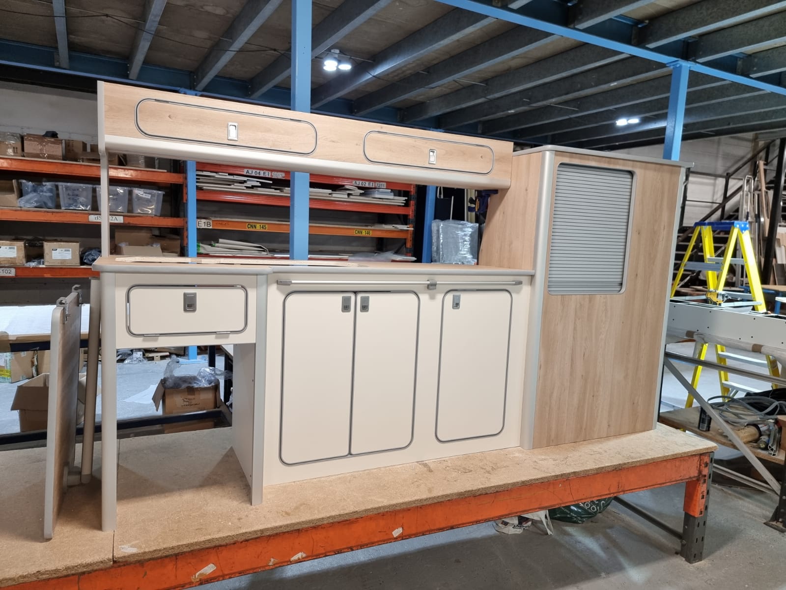 Campervan kitchen units designed by Northern Rose