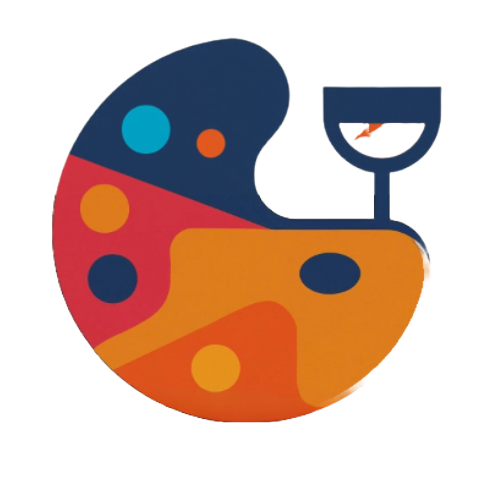 A colorful circle with the letter d on it