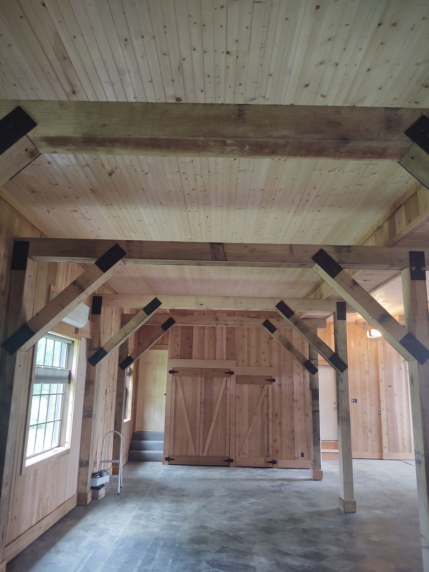 interior of garage renovation