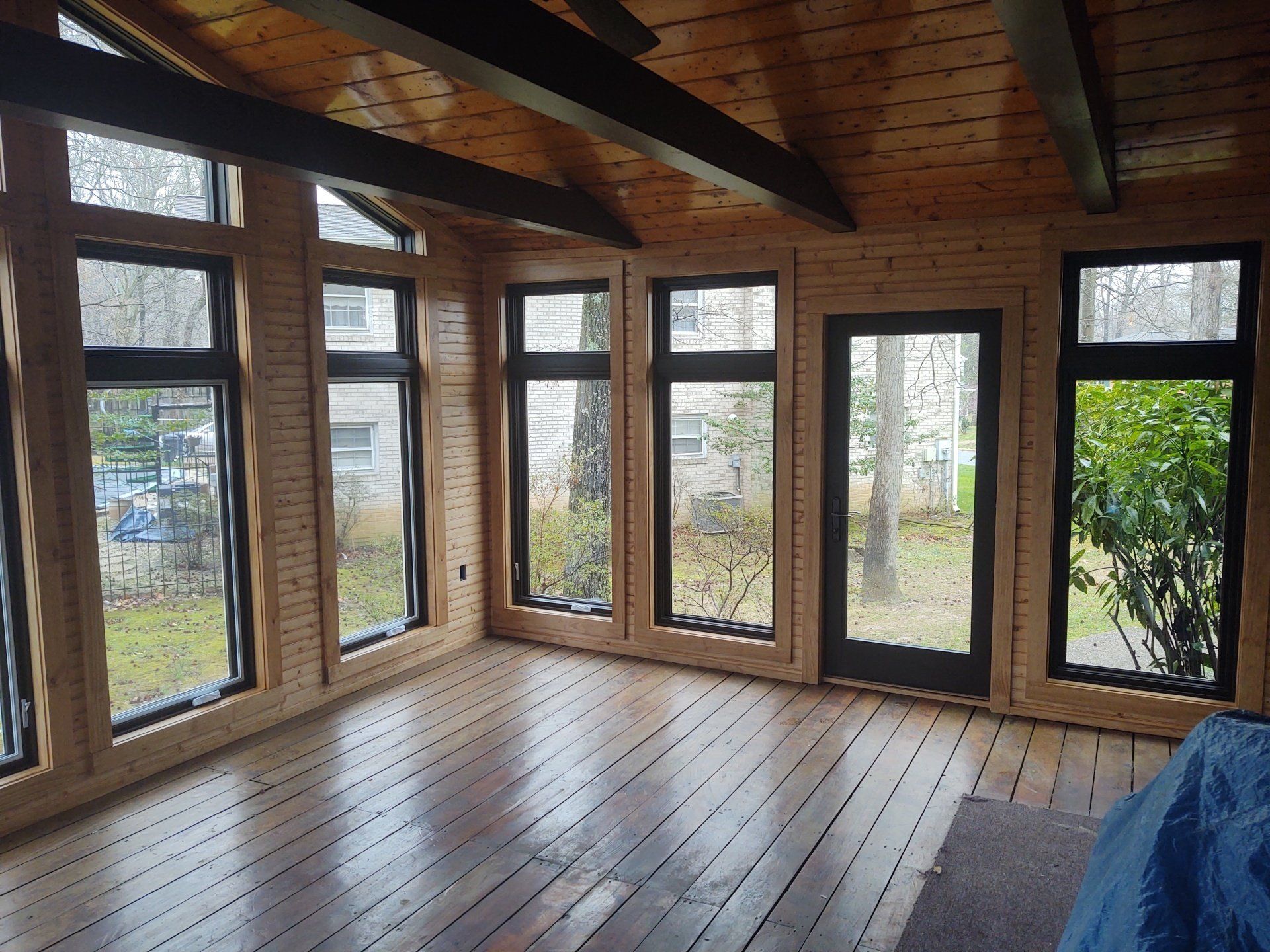 interior view of sunroom addition